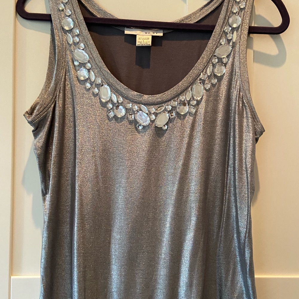 Women’s sleeveless beaded tank top